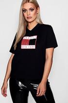 Boohoo Plus Cindy New York Polo Top