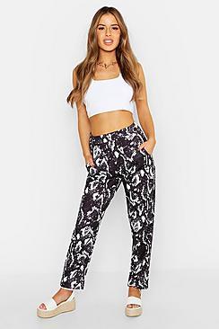 Boohoo Petite Snake Printed Tailored Trousers