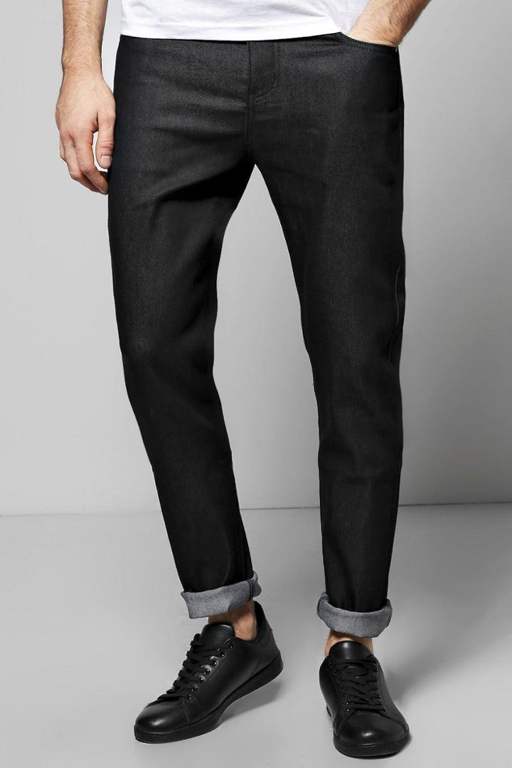 Boohoo Slim Fit Rigid Denim Jeans Black