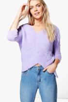 Boohoo Katie Supersoft Fluffy Jumper Orchid