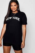 Boohoo Plus New York Oversized T-shirt