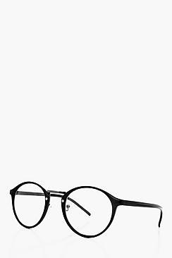 Boohoo Clear Lense Round Frame Glasses