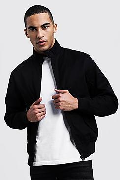 Boohoo Check Lined Harrington Jacket