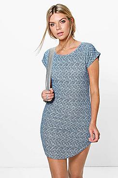 Boohoo Joanna Curved Hem Dress