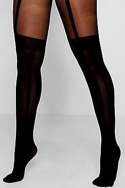Boohoo Stripe Hold Up Tights