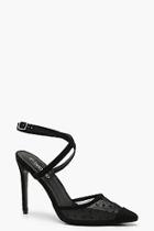 Boohoo Polka Dot Wrap Court Shoes