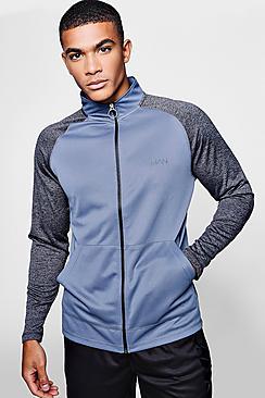 Boohoo Active Gym Zip Through Funnel Neck Track Top