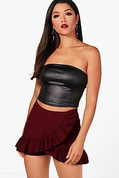 Boohoo Yara Pu Strappy Back Bandeau