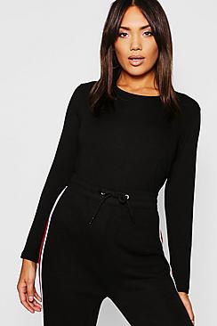 Boohoo Basic Long Sleeve Crew Neck T-shirt