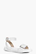 Boohoo Tegan Buckle Detail Two Part Flat Sandal
