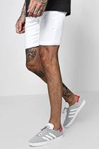 Boohoo Stretch Skinny Fit White Denim Shorts