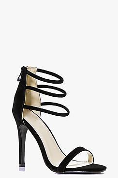Boohoo Ruby Three Ankle Band Heels