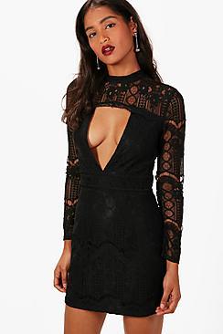 Boohoo Boutque Cece Premium Lace Bodycon Dress