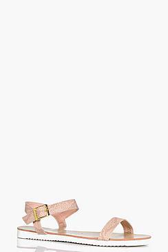 Boohoo Emily 2 Part Cleated Sandal