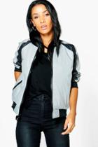 Boohoo Niamh Quilted Reversible Bomber Grey