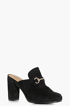 Boohoo Charlotte Metallic Trim Heeled Loafer