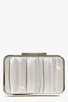 Boohoo Lily Metal Frame Box Clutch Bag Champagne