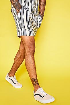 Boohoo Multi Stripe Drawstring Short Co-ord
