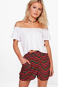 Boohoo Felicity Printed Mini Skirt