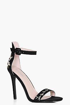 Boohoo Grace Embroidered 2 Part Sandal