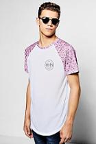 Boohoo Man Leaf Sublimation Raglan T-shirt