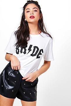 Boohoo Isabel Bride Slogan T-shirt