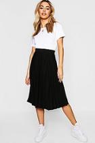 Boohoo Petite Pleated Midi Skirt