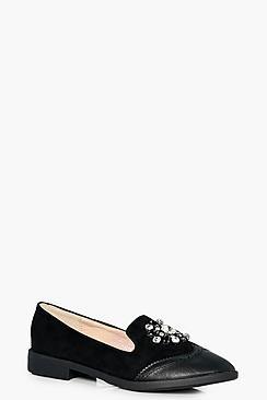 Boohoo Amelie Embellished Slipper Ballet