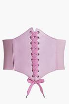 Boohoo Mya Blush Contrast Lace Up Corset Belt