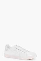 Boohoo Tilly Colour Back Lace Up Trainer Silver