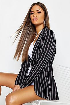 Boohoo Petite Pocket Detail Longline Blazer