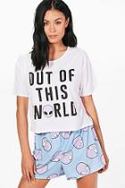 Boohoo Holly 'out Of This World' Pj Short Set