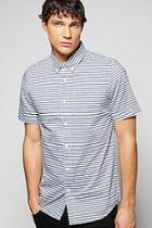 Boohoo Short Sleeve Horizontal Stripe Shirt