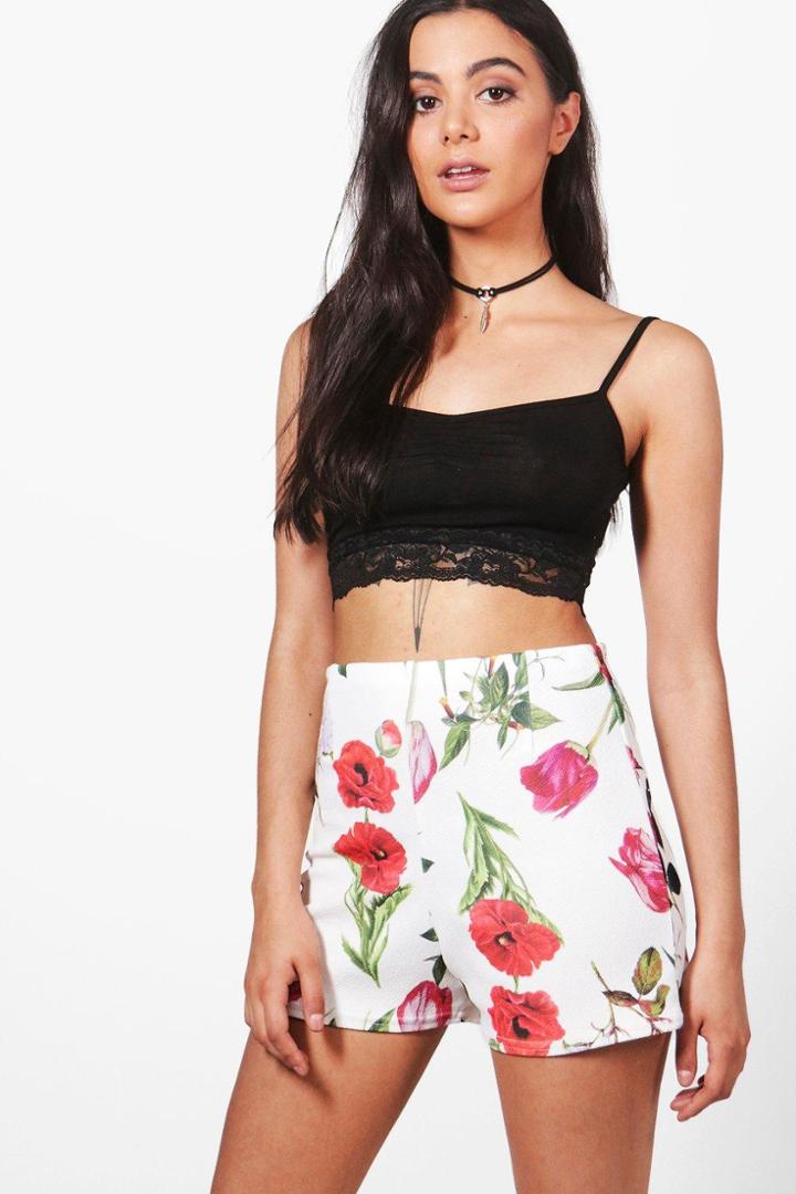 Boohoo Gabi Floral Shorts Multi