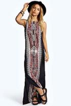 Boohoo Lizzi Printed Column Maxi Dress