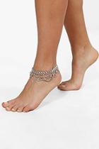 Boohoo Eve Boutique Chain & Bell Embellished Anklet
