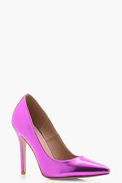 Boohoo Cameron Metallic Court Shoes
