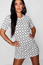 Boohoo Nicky Repeat Print T-shirt Dress