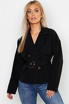 Boohoo Plus Button Detail Short Mac