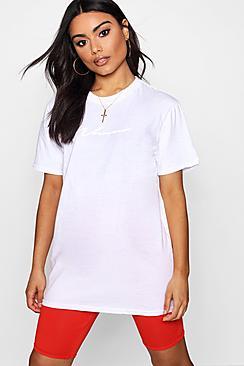 Boohoo Woman High Build Slogan T-shirt