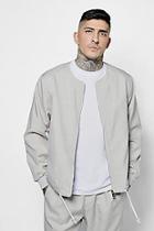 Boohoo Collarless Woven Coach Jacket