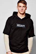 Boohoo Security Over The Head Raw Edge Hoodie Black
