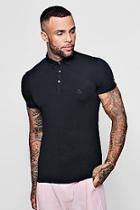 Boohoo Muscle Fit Polo With Embroidery