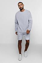 Boohoo Oversized Fleece Sweater & Short Set