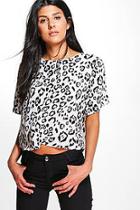 Boohoo Libby Leopard Print T-shirt