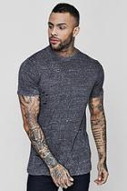 Boohoo Longline T-shirt With Distressing Enzyme Wash