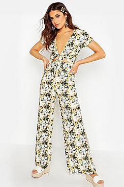 Boohoo Floral Wide Leg Trouser