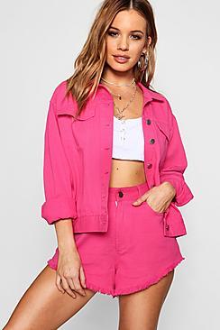 Boohoo Petite Sarah Oversized Denim Jacket