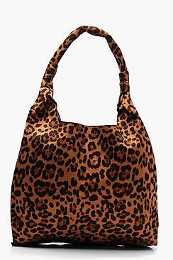 Boohoo All Over Leopard Slouch Hobo Bag