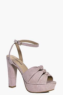 Boohoo Lizzie Triple Knotted Platform Heels